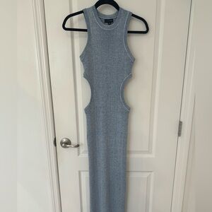 JLUXLABEL Blue Cutout Maxi Dress